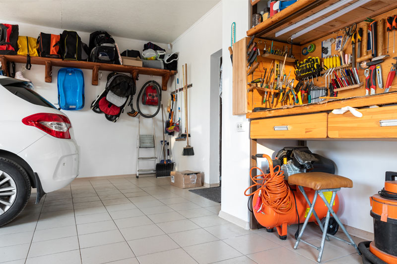 Organized view of garage